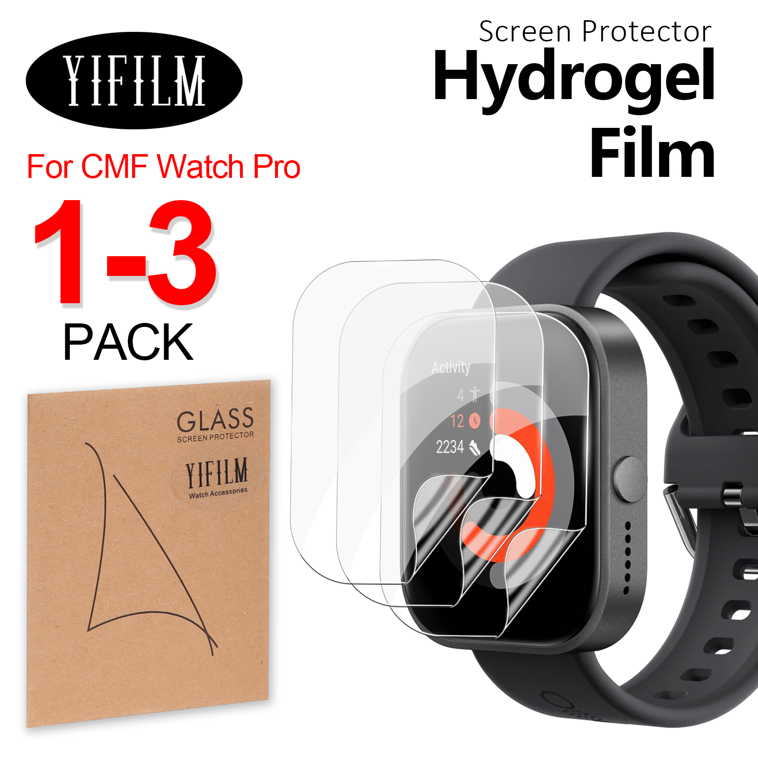 Smartwatch Screen Film - HD Clear TPU Hydraulic Screen Protector
