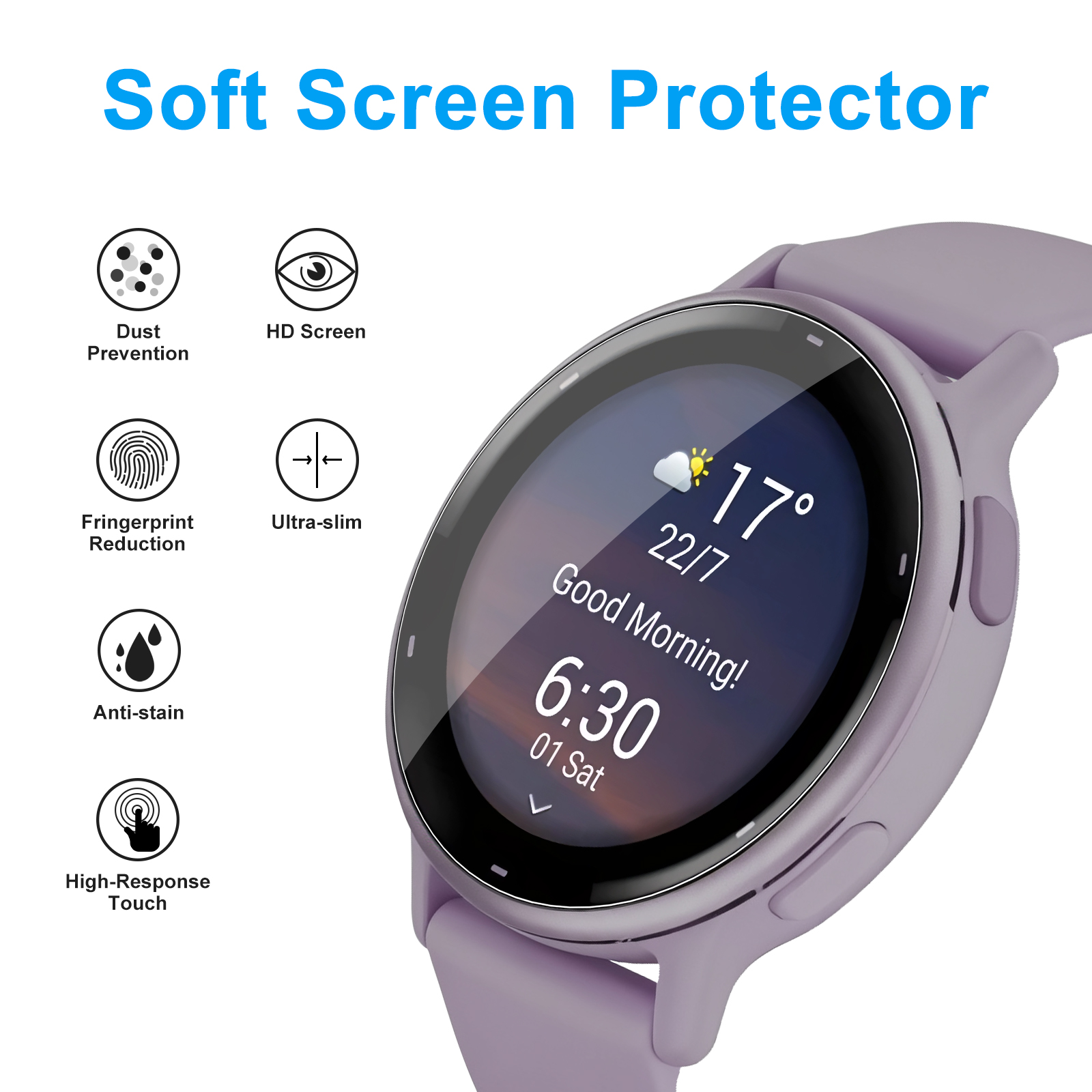 Soft Clear Protective Film For - Smartwatch Screen Film ulasan dan harga