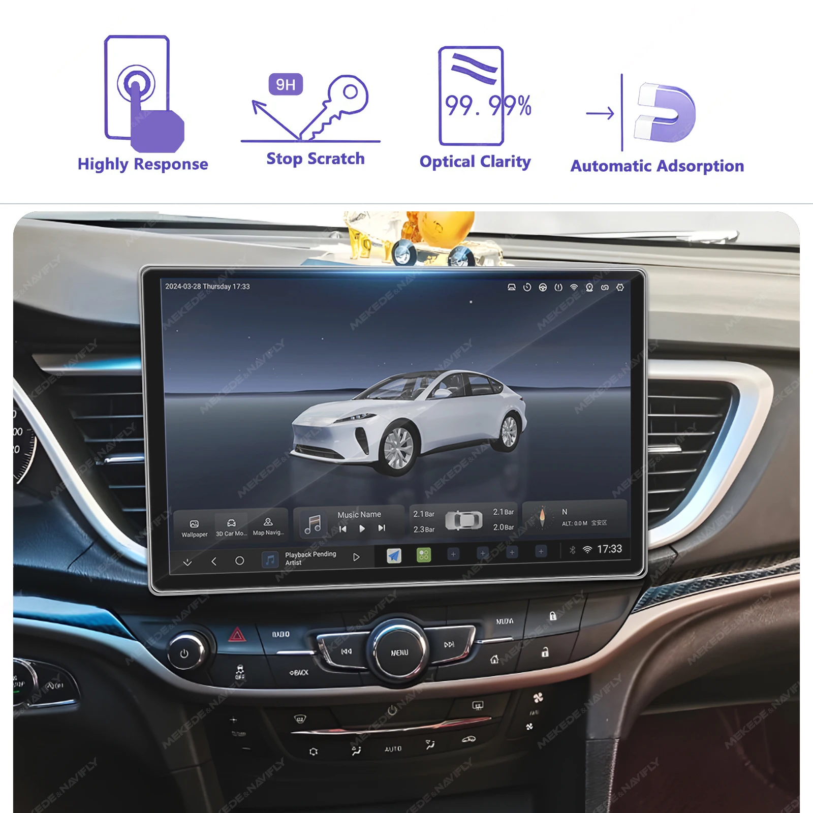 For 11.5 13 Inch Radio Tempere - Glass Protector Auto ulasan dan harga