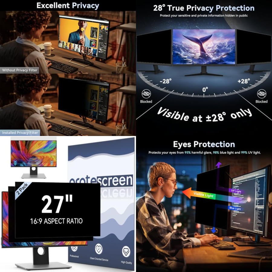[2 Pack] Computer Privacy Scre - Privacy Filter 2Pack ulasan dan harga