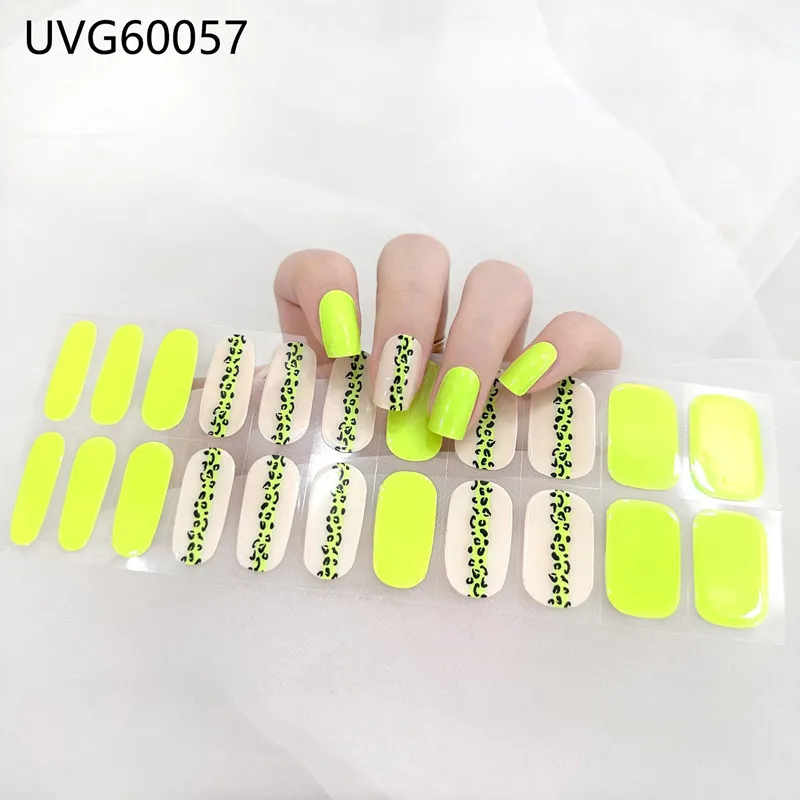 16/18/20Tips Gel Nail Stcikers - Full Cover Adhesive ulasan dan harga