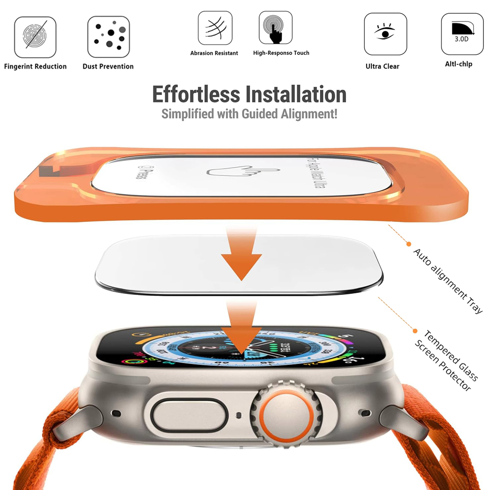 Tempered Glass For Apple Watch - Screen Alignment Tool ulasan dan harga